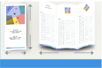 b4サイズを3つ折タイプからデザインを選びます｜ピアノ発表会コンサートプログラム作成印刷.東京